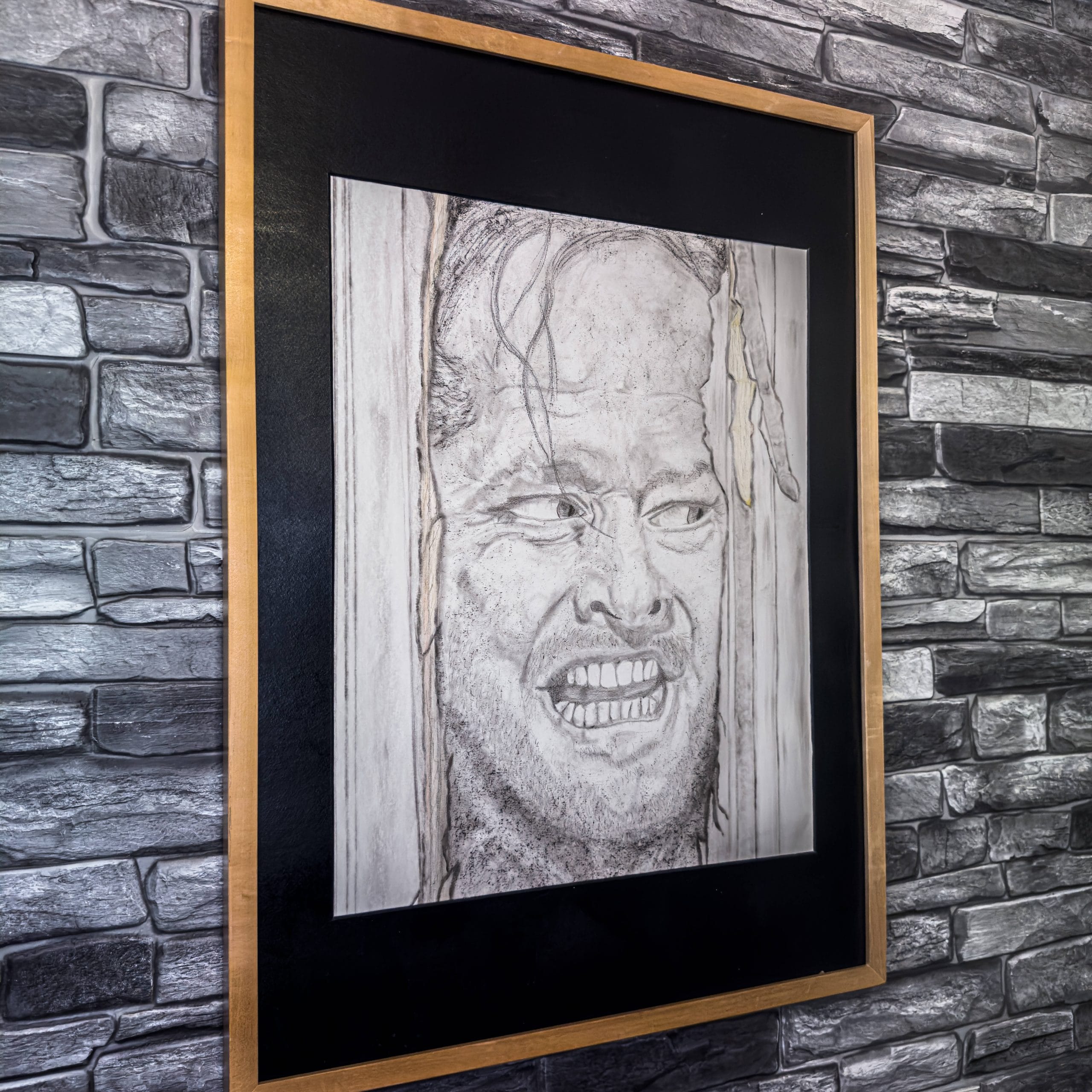De Brûlart's representation of Jack Torrance (from The Shining), using pencil on card