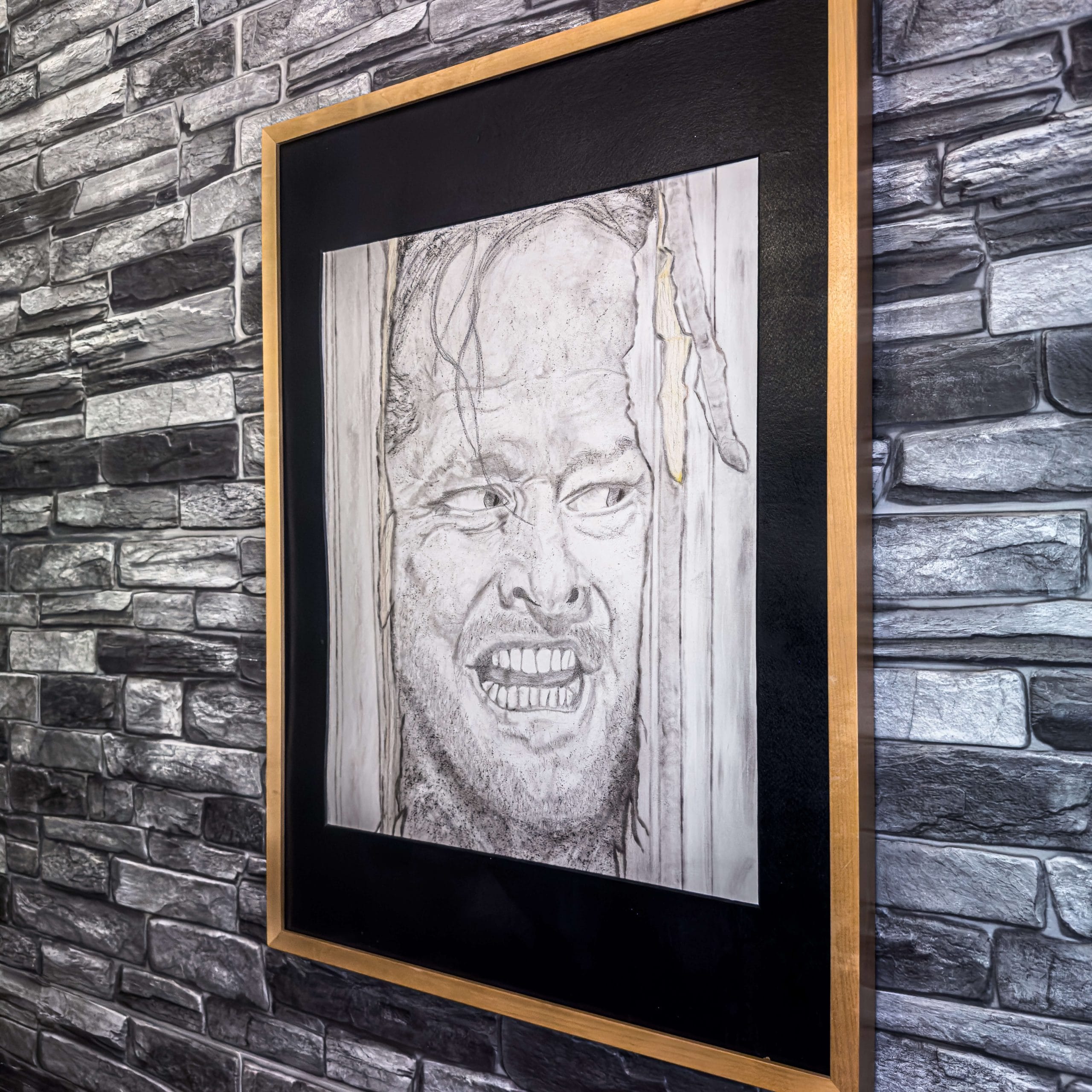 De Brûlart's representation of Jack Torrance (from The Shining), using pencil on card